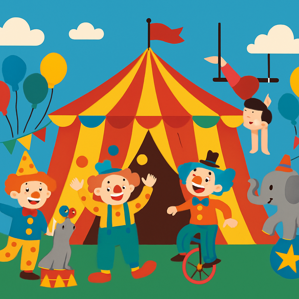 Charming Circus Troupe DIY Paint By Numbers