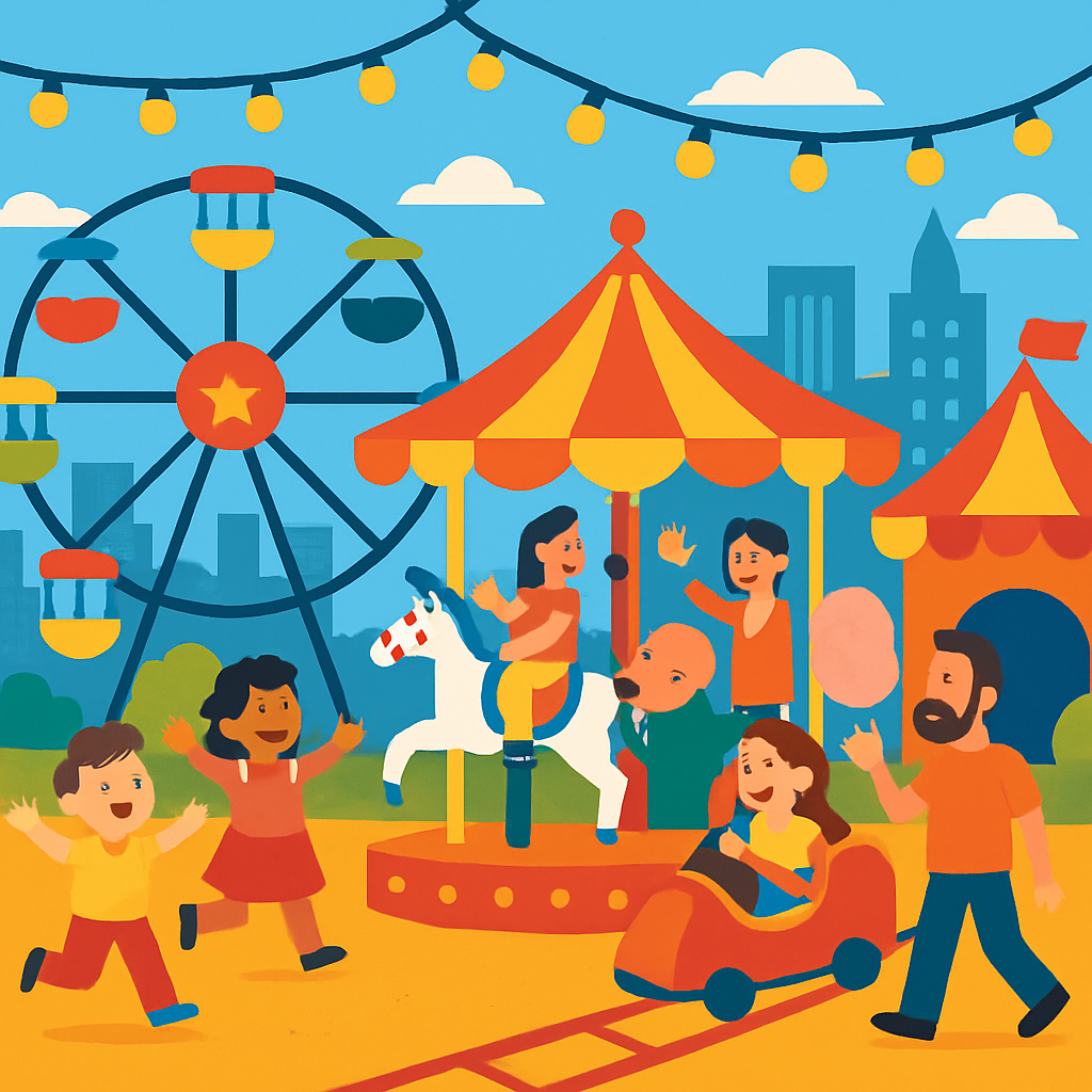 Jubilant City Carnival DIY Paint By Numbers