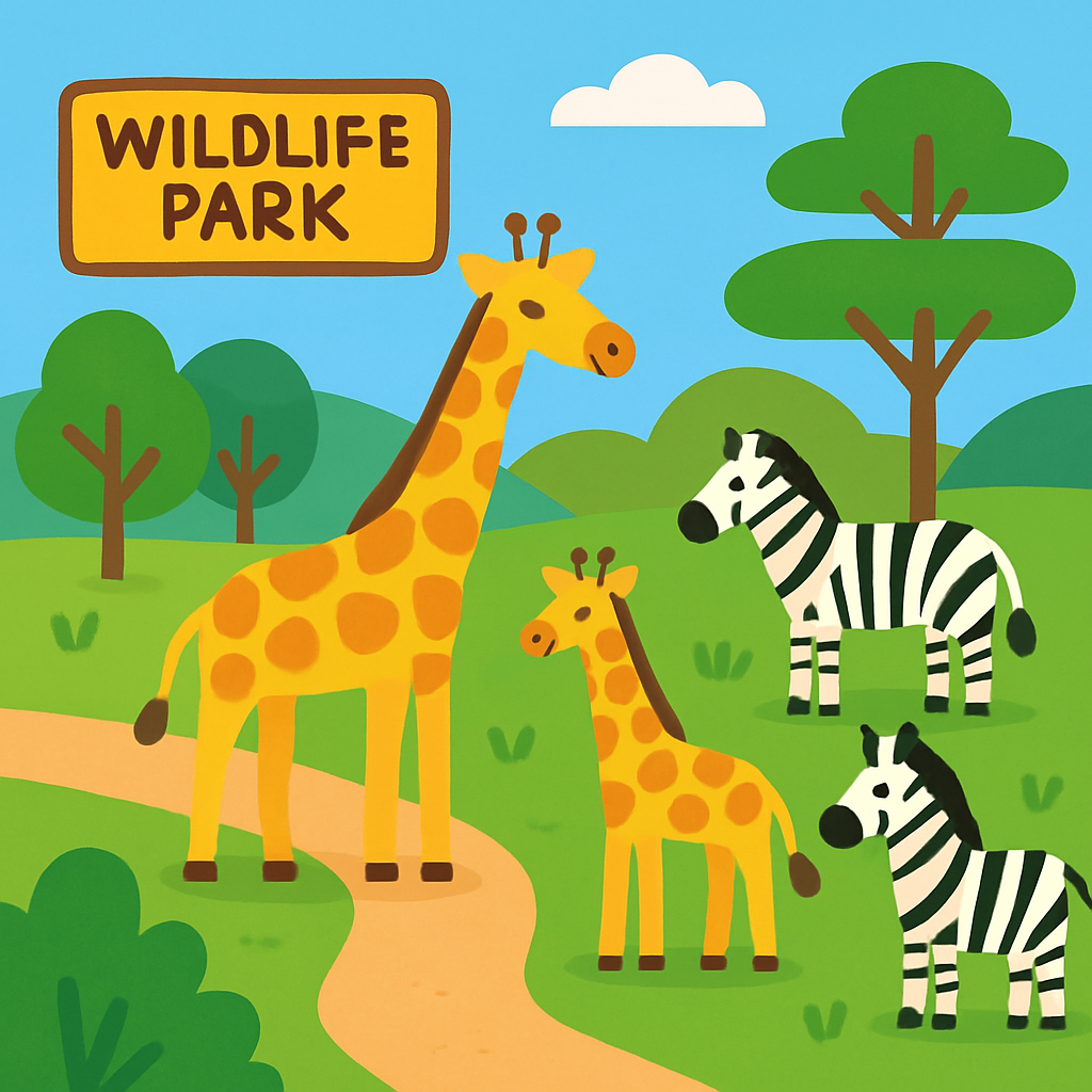 Cheerful Wildlife Park DIY Paint By Numbers