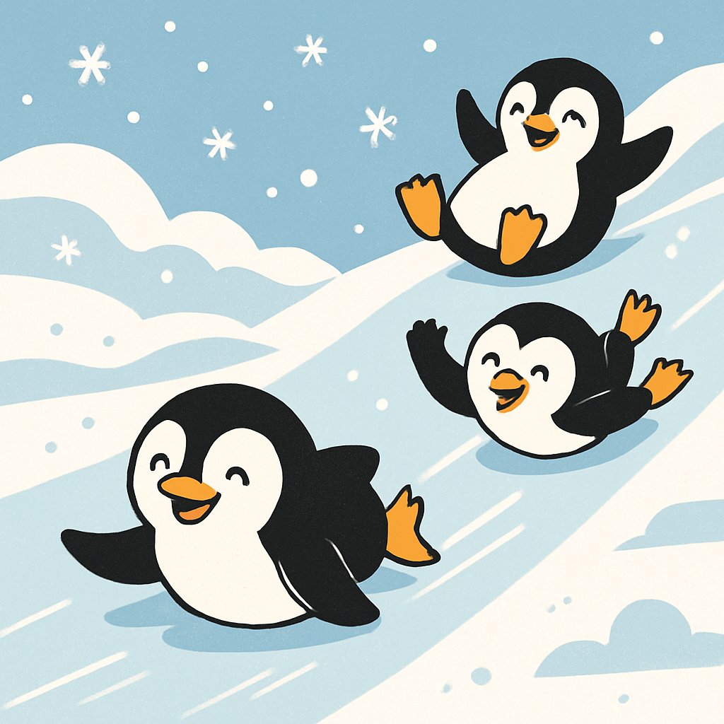 Lively Penguins Paint By Number