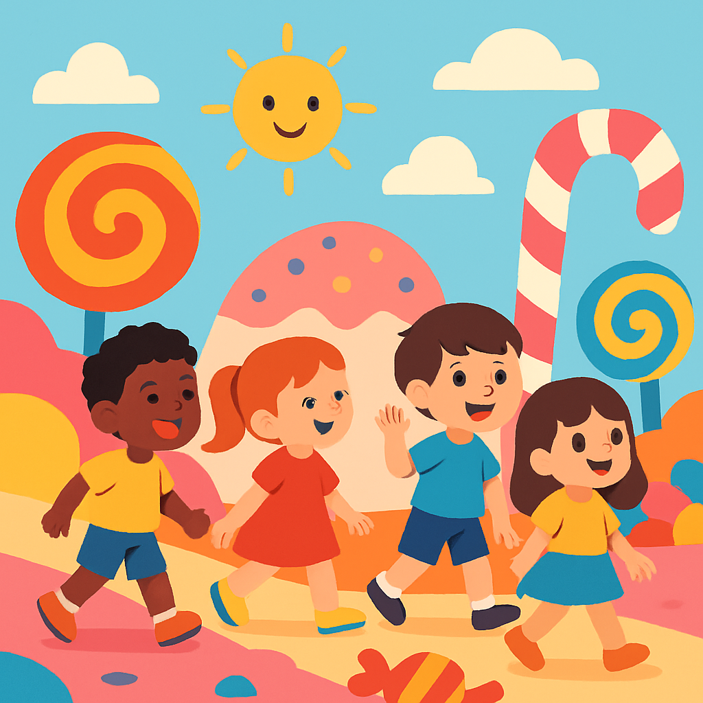 Sunny Adventure In Candyland Paint By Numbers Art