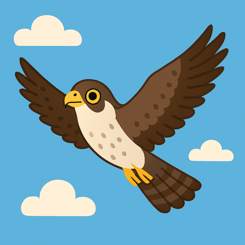 Brave Falcon Paint By Numbers Art