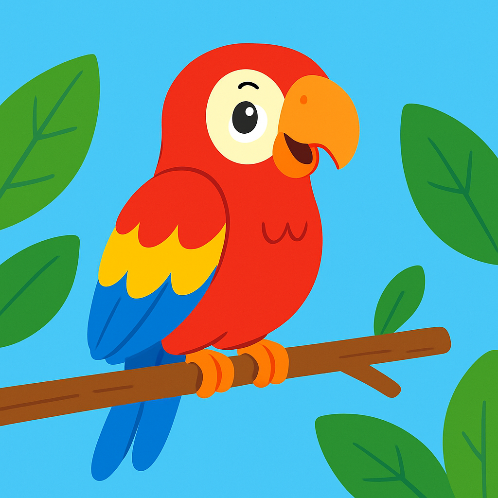 Radiant Parrot Paint By Numbers Art