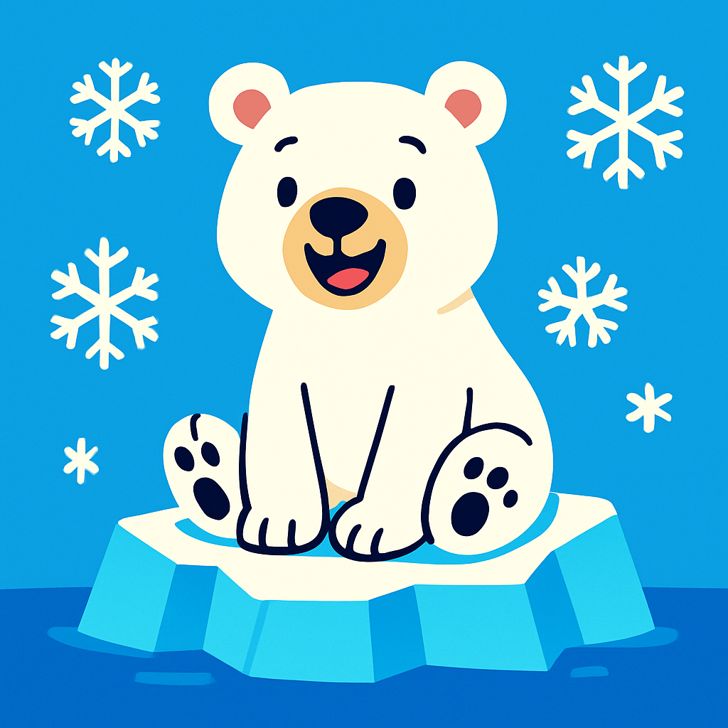 Charming Polar Bear Paint By Numbers Art