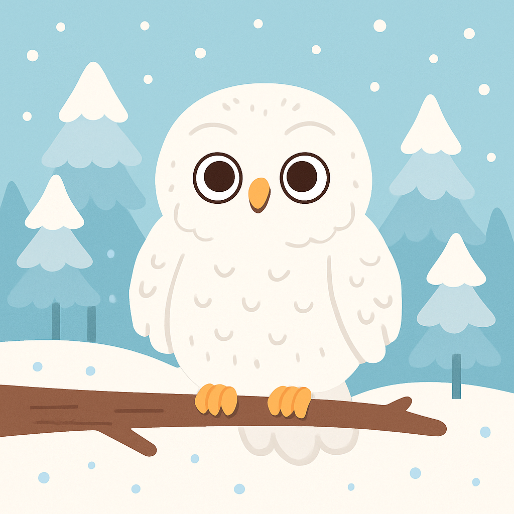 Sweet Snowy Owl Paint By Number