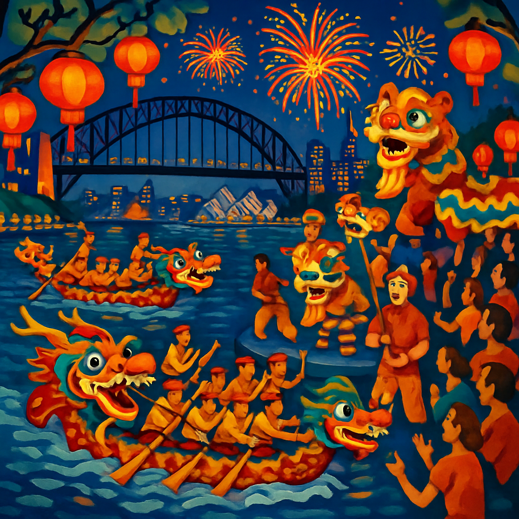 Lunar New Year Festival - Australia Paint By Numbers