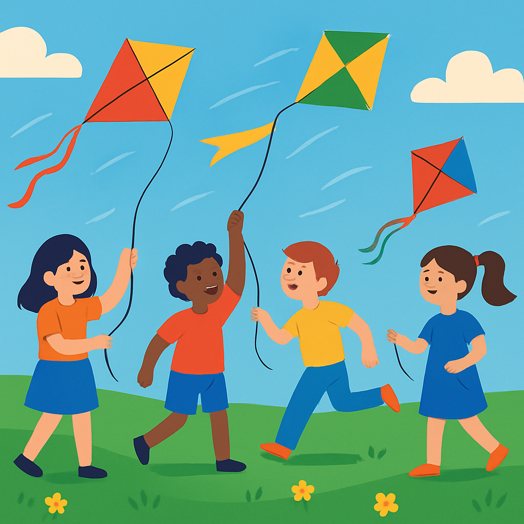Windy Kite Festival Painting By Numbers Kit