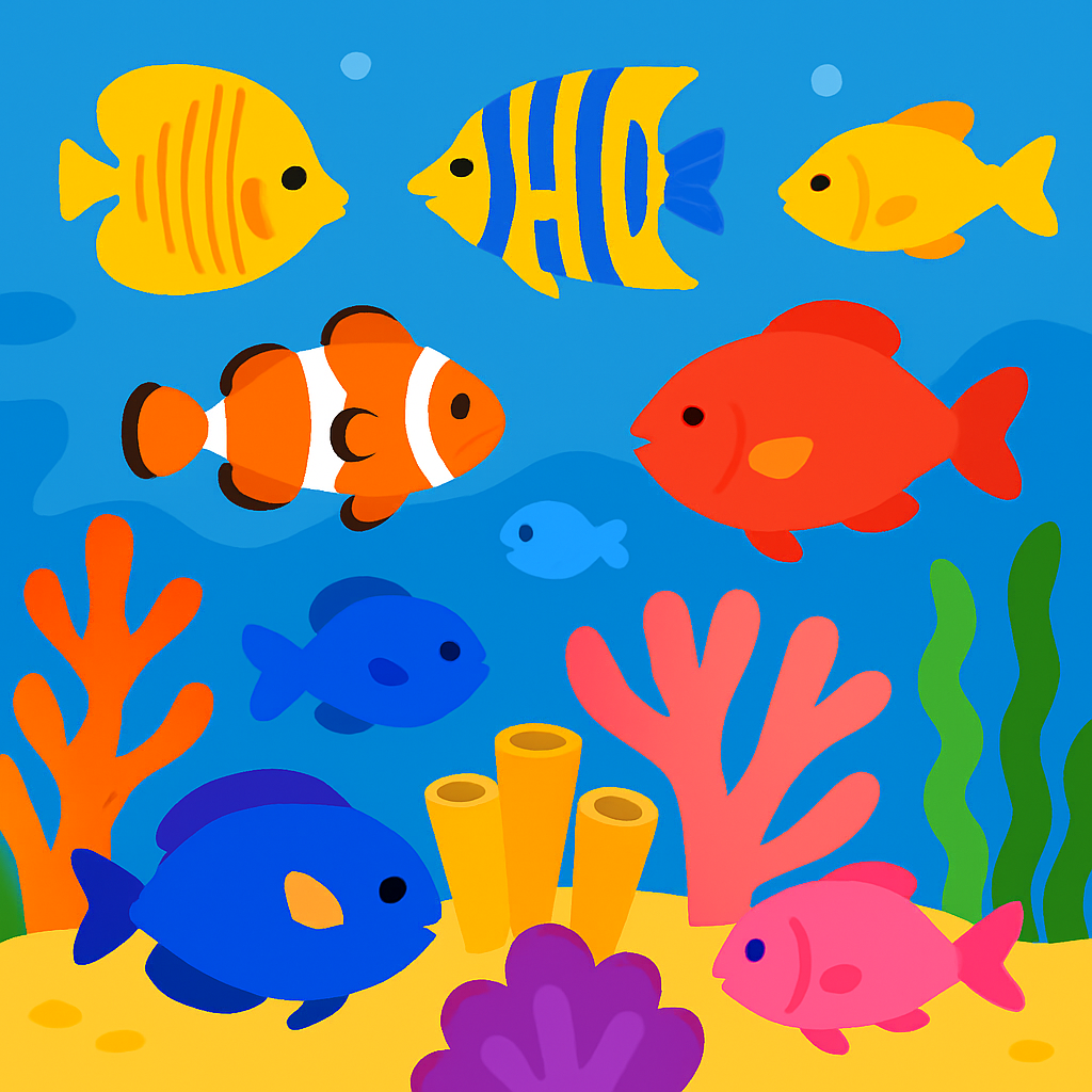 Friendly Ocean Reef Painting By Numbers Kit