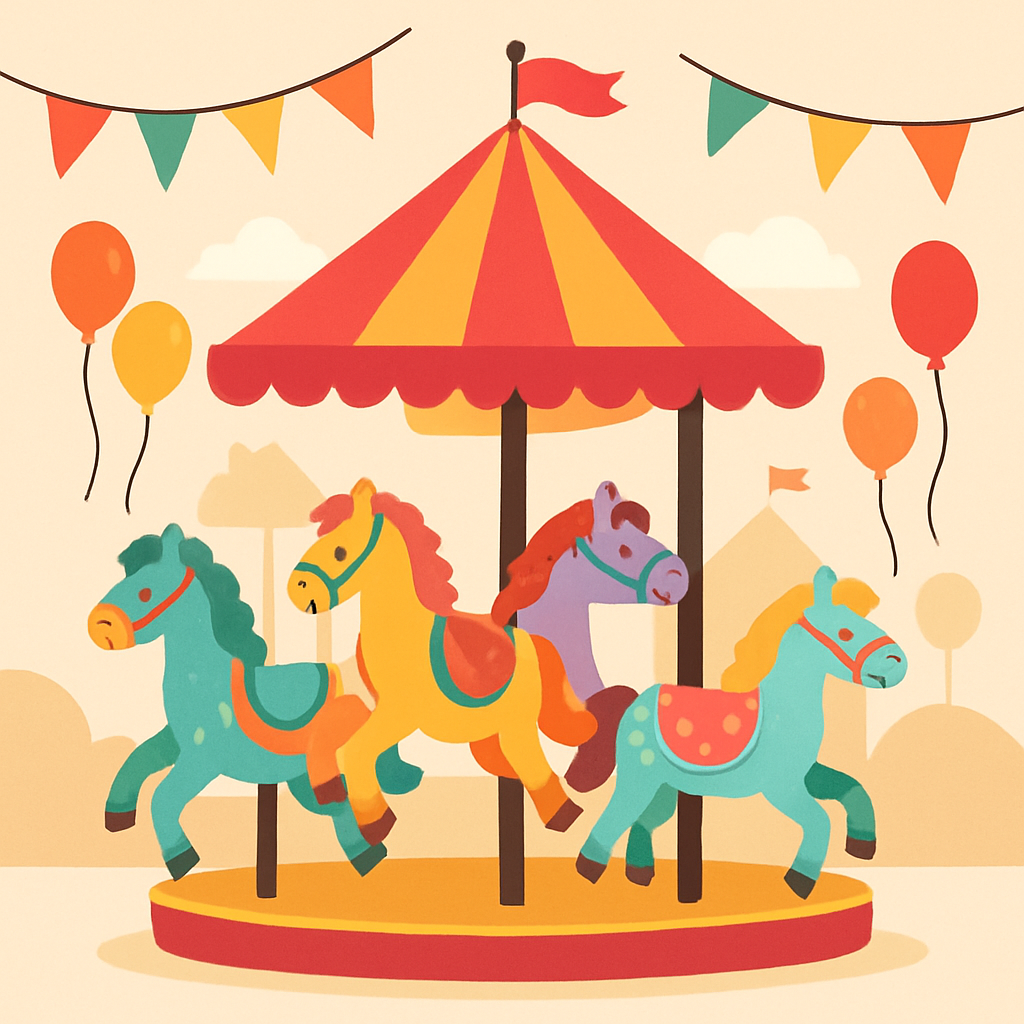 Rainbow Color Carousel Paint By Color