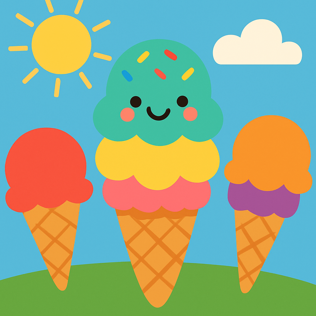 Artful Ice Cream Adventure Paint By Color