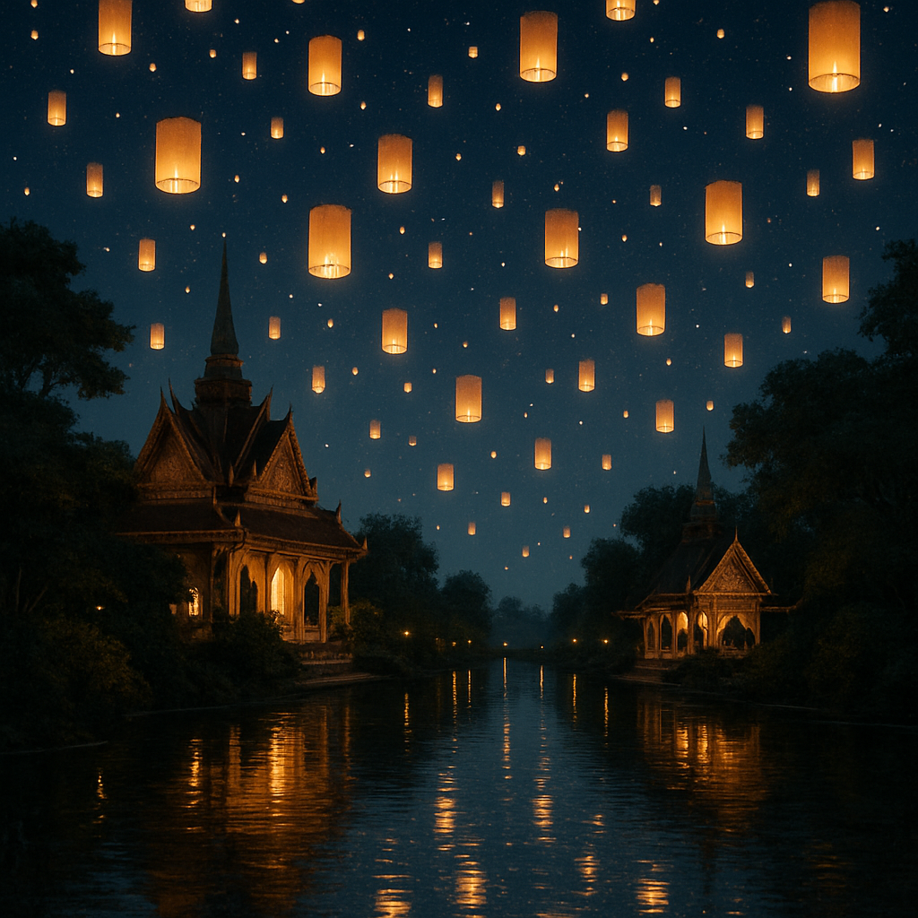 Yi Peng Festival - Thailand Paint By Numbers Kits