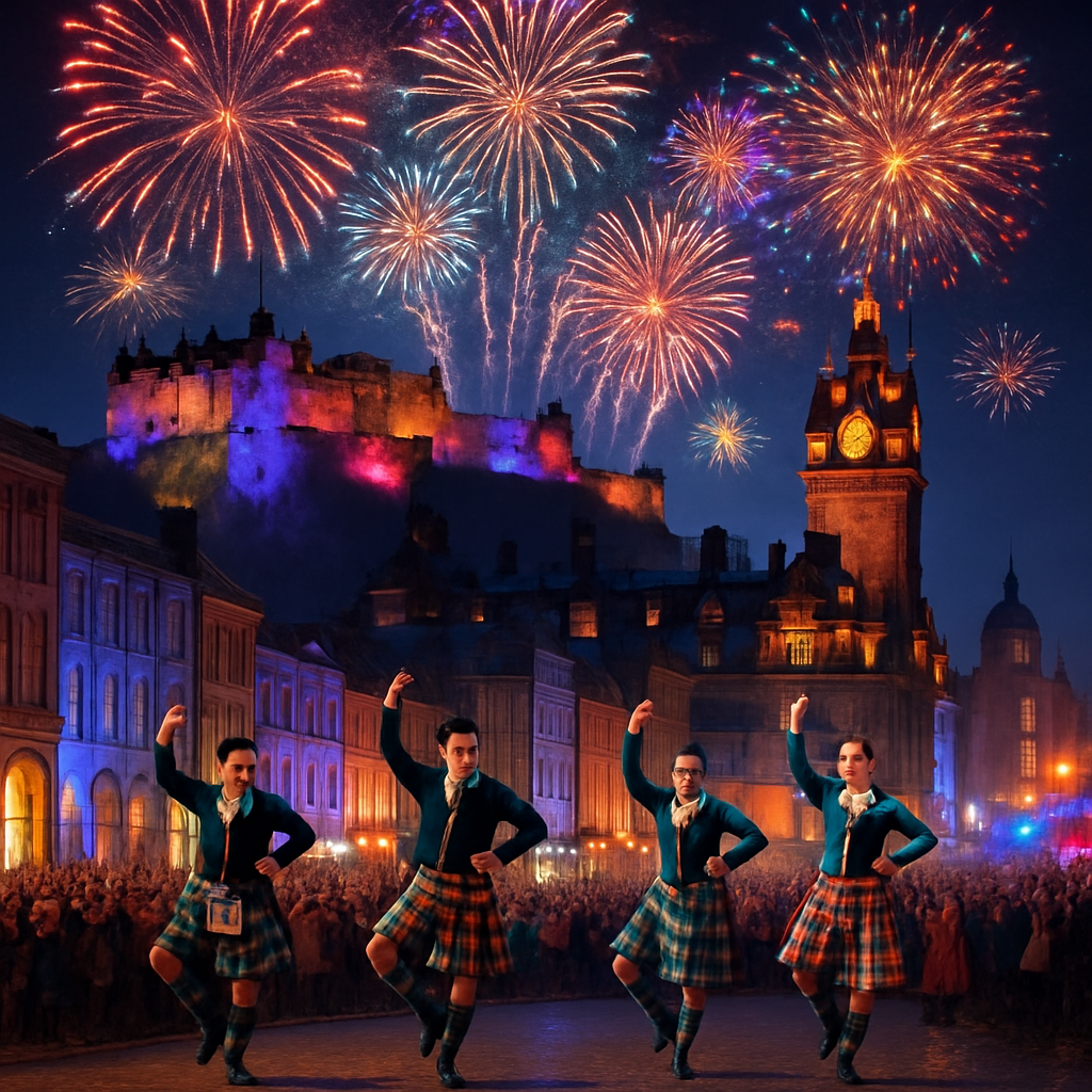 Hogmanay Fireworks - Edinburgh Paint By Numbers