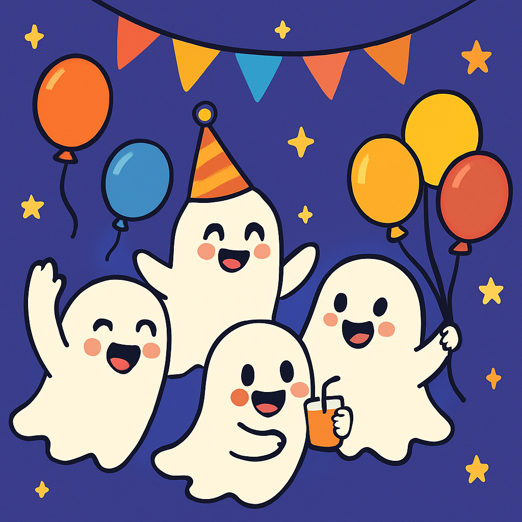 Friendly Ghost Party Number Painting