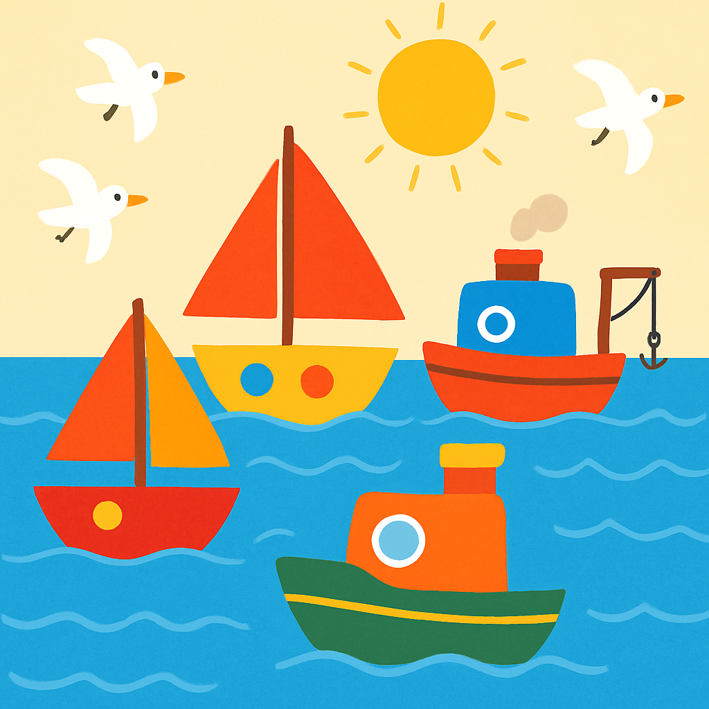 Sailing On The Ocean Number Painting