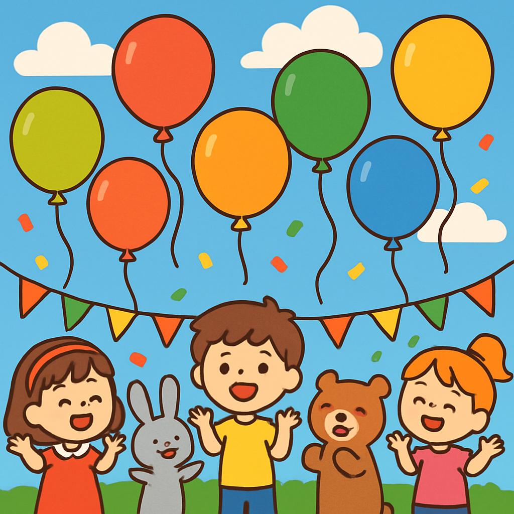 Bouncing Balloon Festival Number Painting