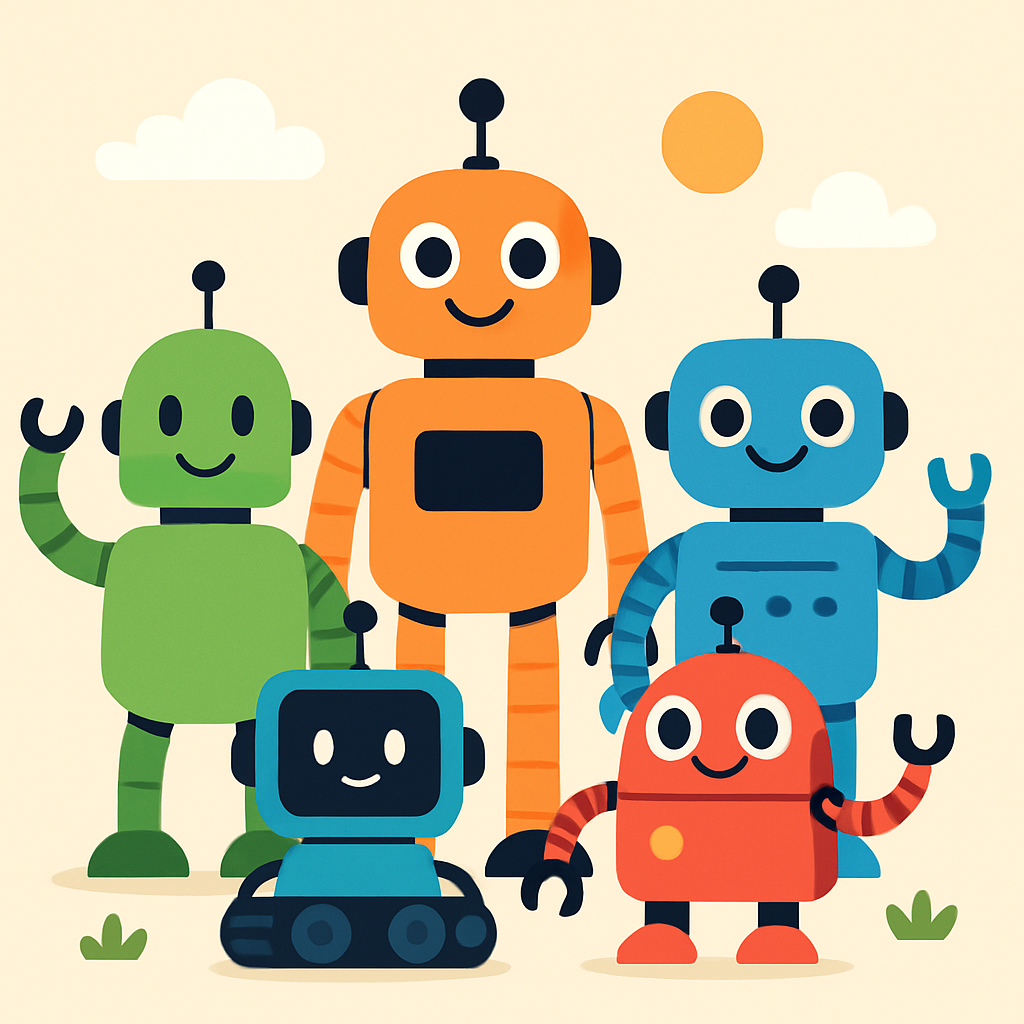 Friendly Robots Galore Paint By Numbers Kits