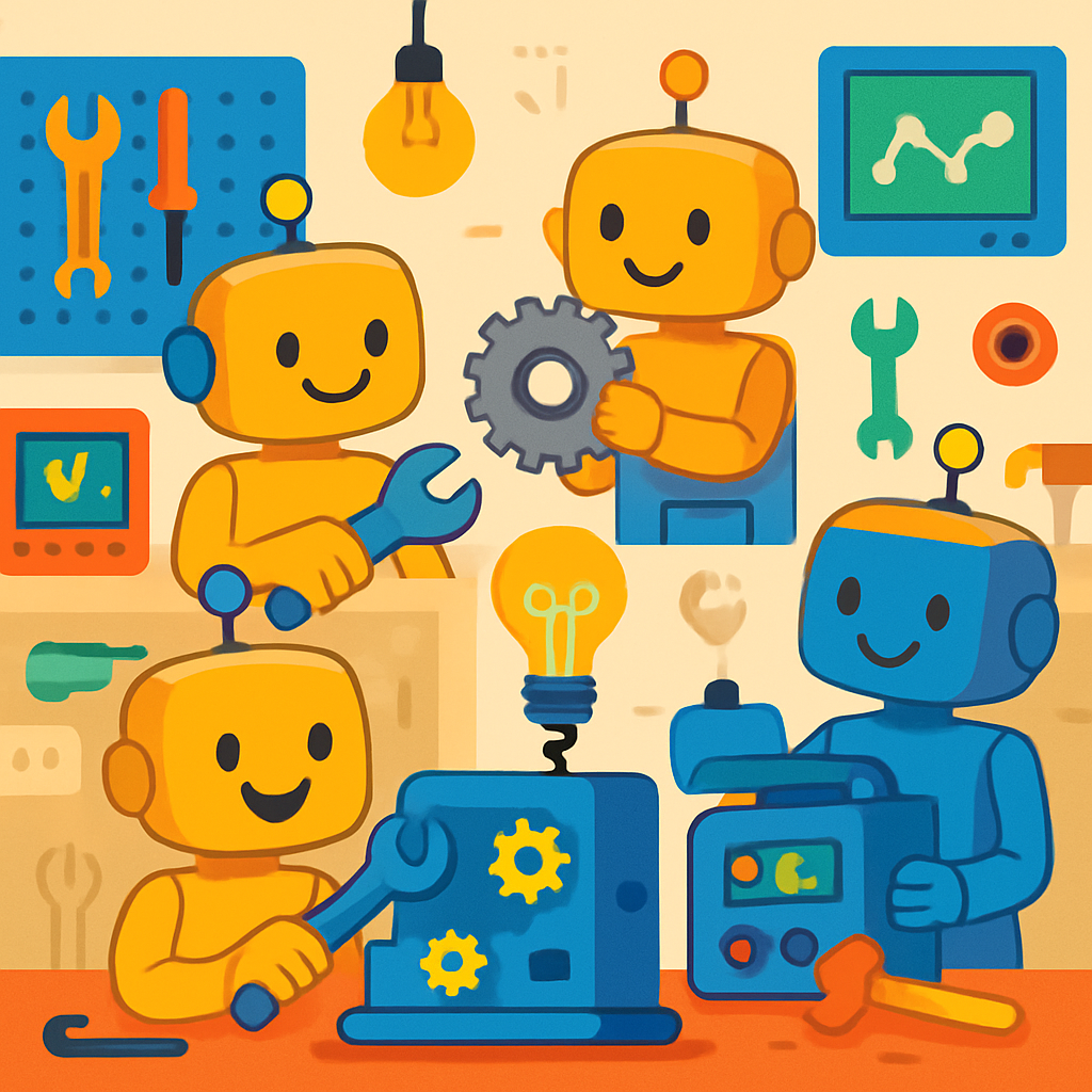 Robot Builders' Lab Paint By Numbers Kits