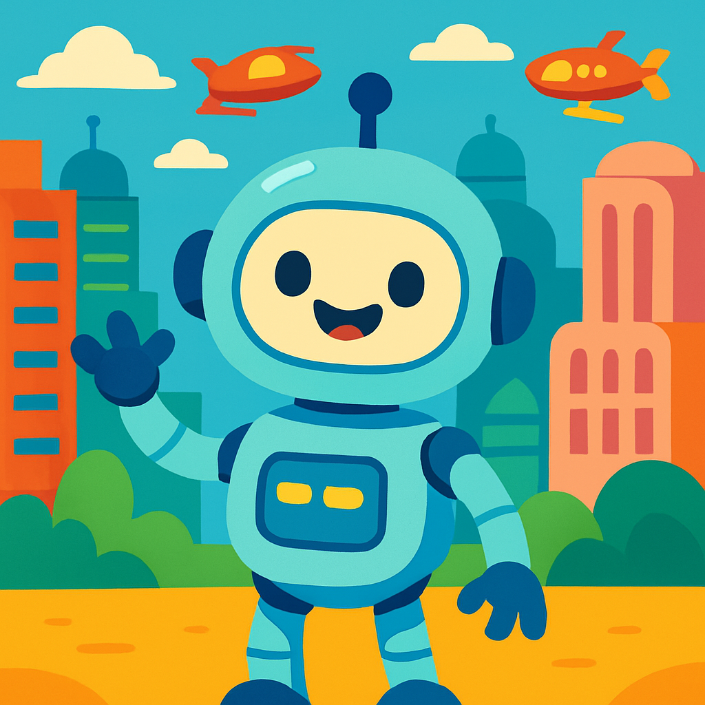 The Friendly Robot Painting By Numbers Kit