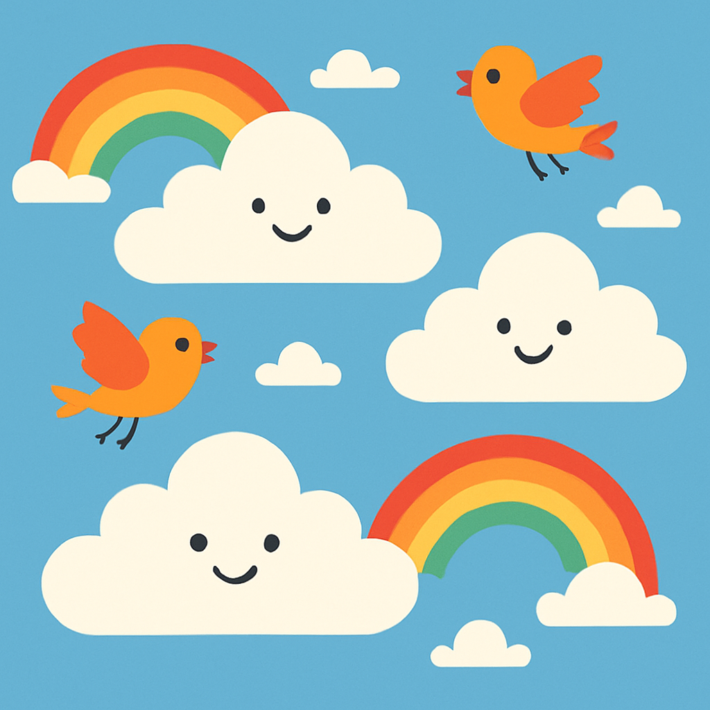 Colorful Adventure In The Clouds Painting By Numbers Kit