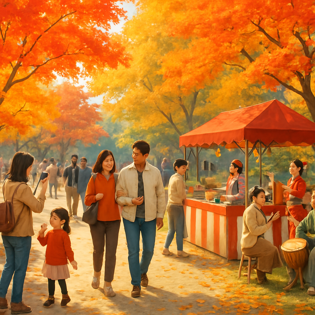 Falling Leaves Festival - South Korea Painting Number Kit