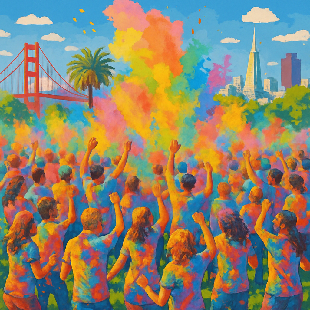 Holi Festival - San Francisco DIY Paint By Numbers