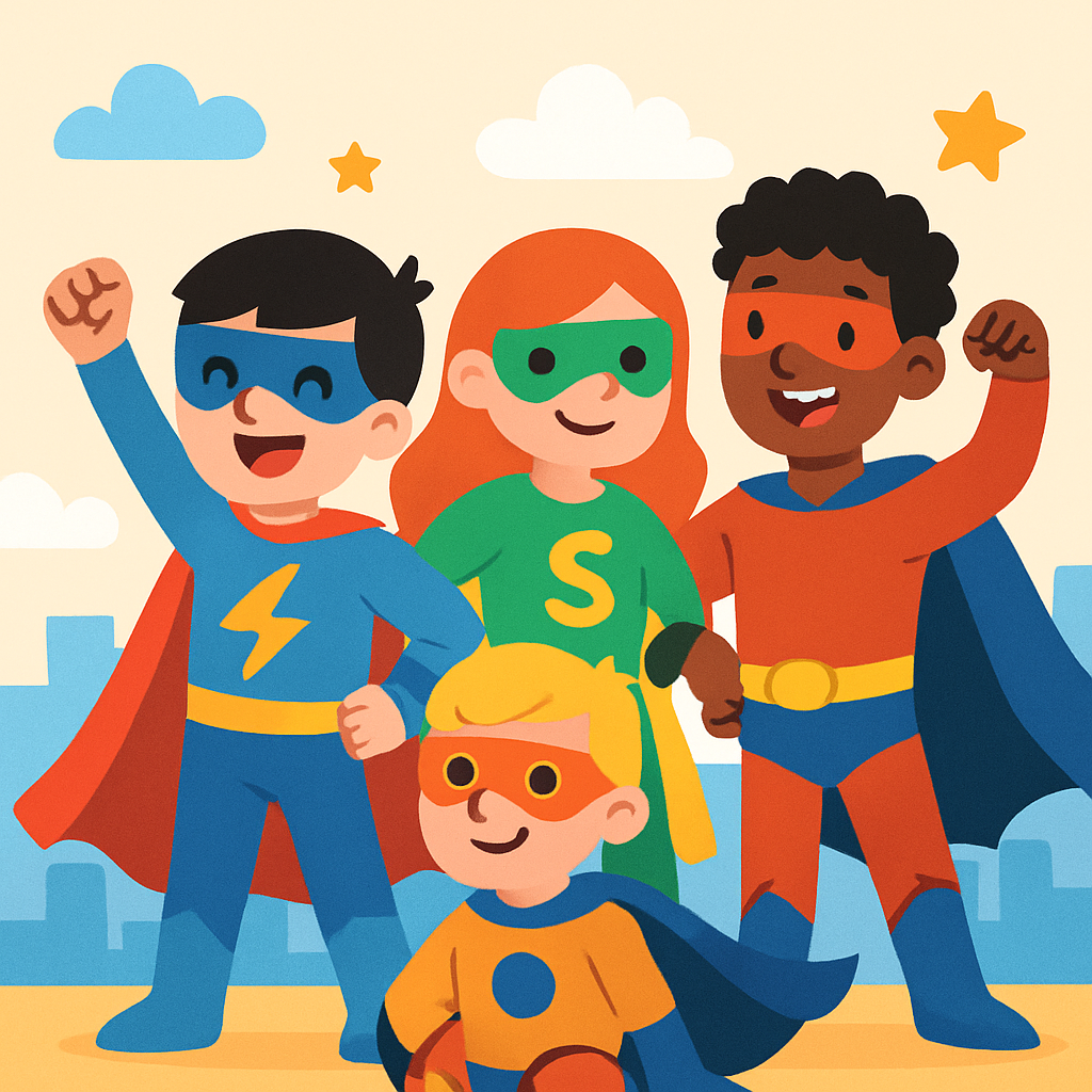 Friendly Superheroes Numbered Painting Kits