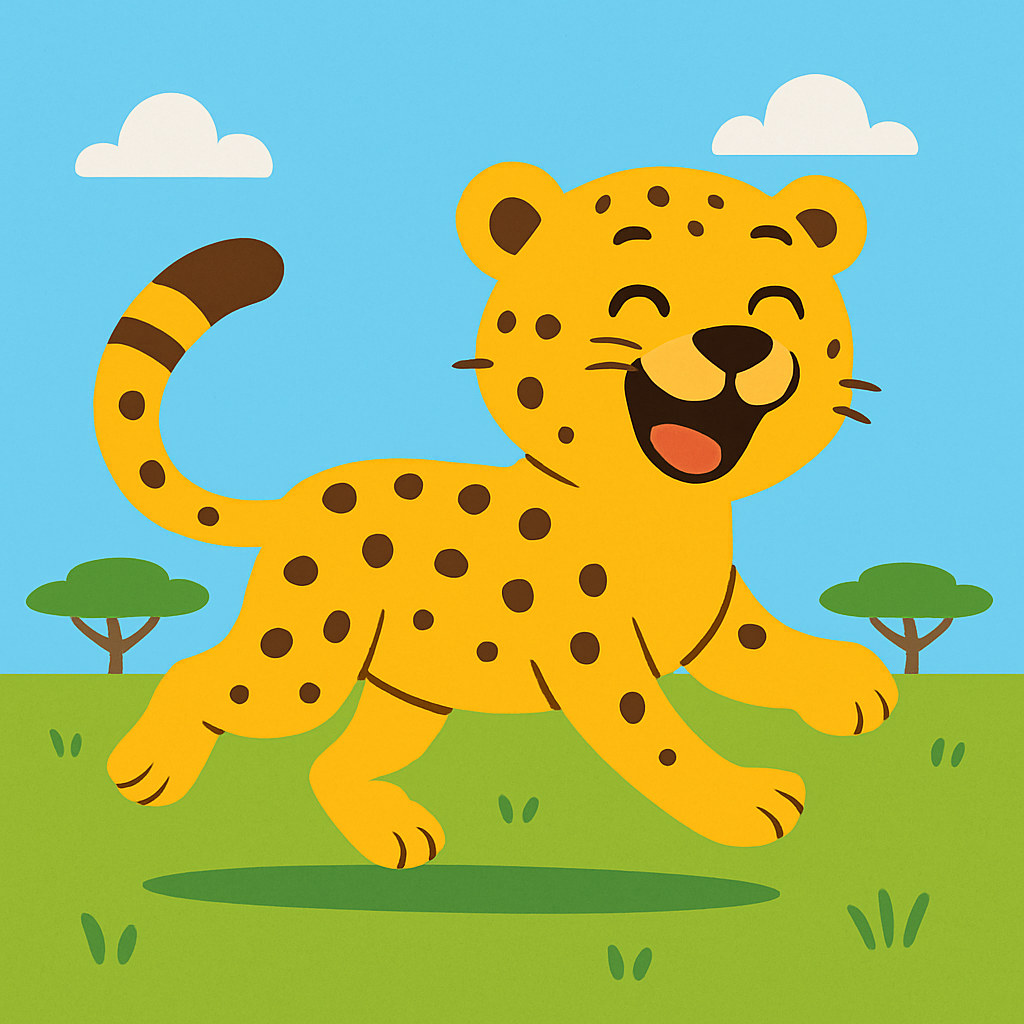 Laughing Cheetah Paint By Color