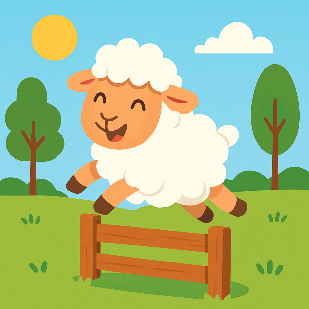 Cheerful Sheep Paint By Color