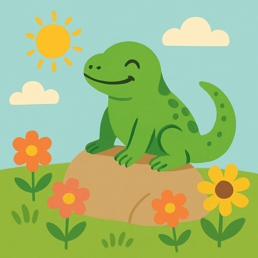 Sunny Day Lizard Paint By Color