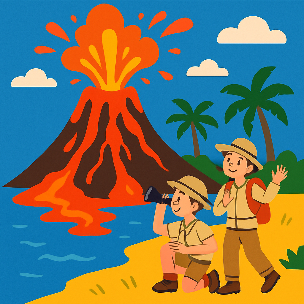 Island Volcano Adventure DIY Paint By Numbers