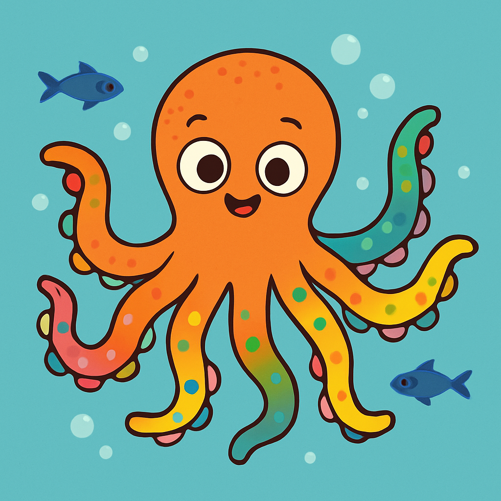 Wacky Octopus Number Painting