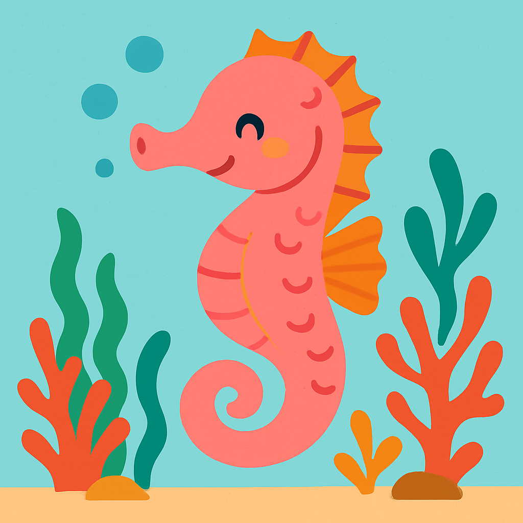 Swaying Seahorse Paint By Numbers