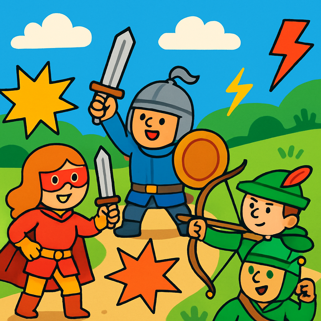 Epic Adventures Of Heroes Paint By Color