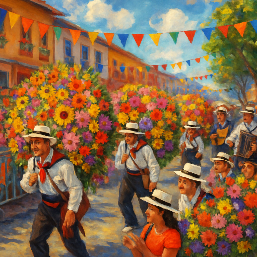 The International Flower Festival - Colombia Paint By Color