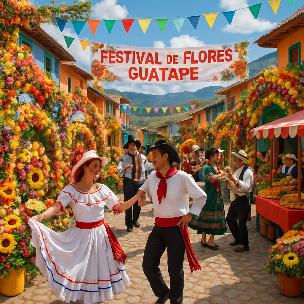 Flower Festival - Guatape, Colombia Paint By Numbers Art