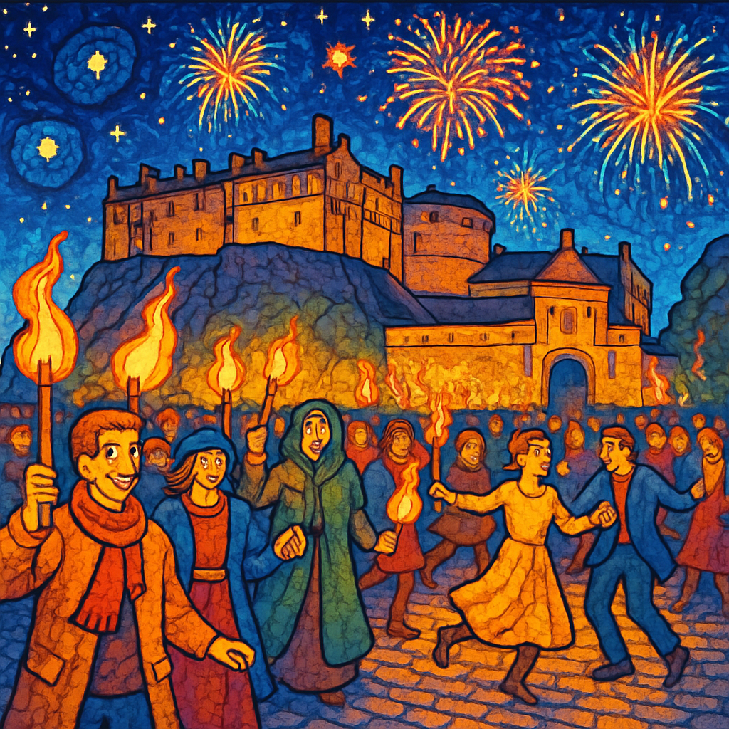 Edinburgh Hogmanay - Edinburgh, Scotland Paint By Color