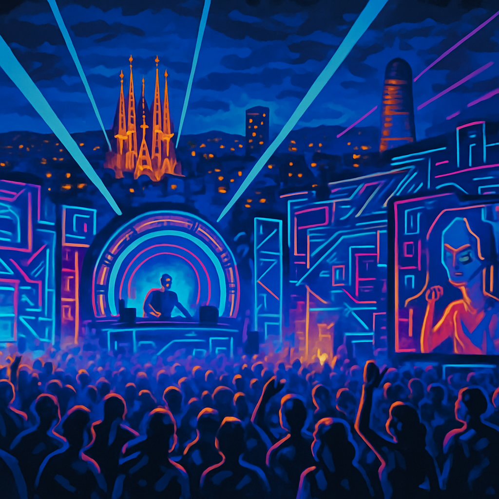 Sonar Music Festival - Barcelona, Spain Paint By Color