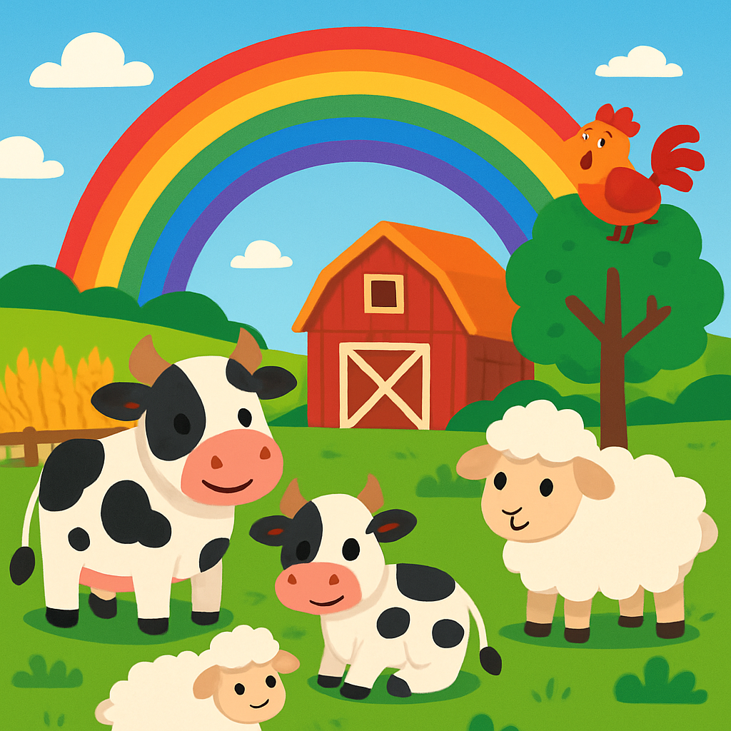 Sunny Rainbow Farm Paint By Numbers Kits