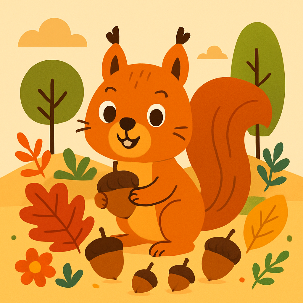 Cute Crafty Squirrel Paint By Numbers Kits