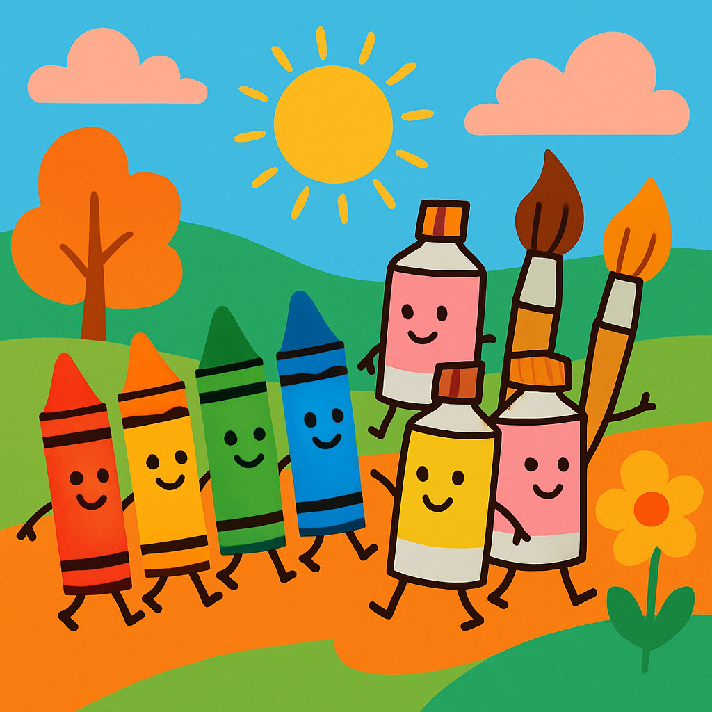 Colorful Art Supply Parade Paint By Numbers Kits