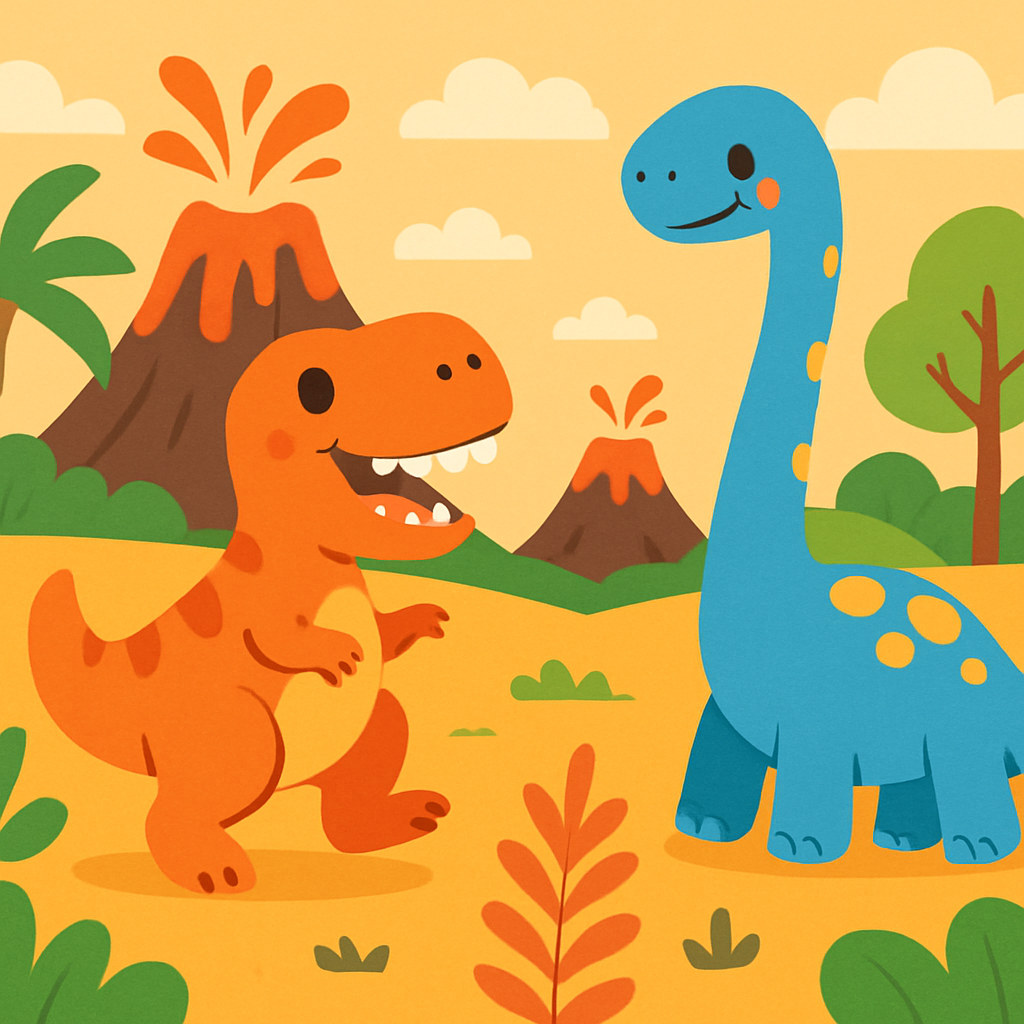 Funny Dinosaur Friends Paint By Numbers Kits