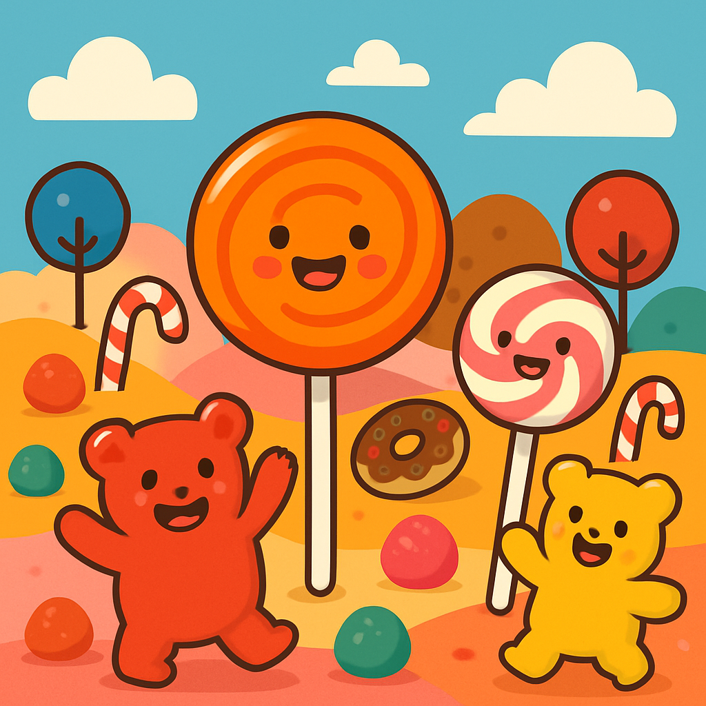 Joyful Candy Adventure Paint By Numbers Kits