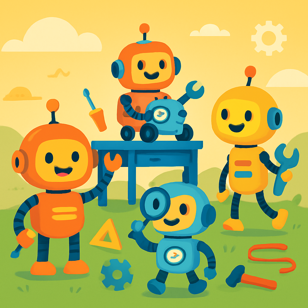 Adventurous Robot Crew Paint By Numbers Kits