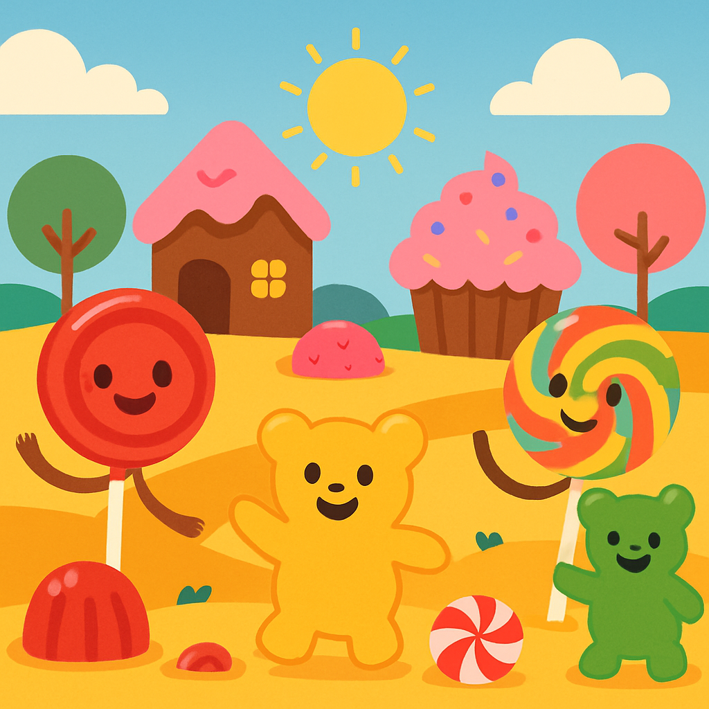 Cheerful Candy Kingdom Paint By Numbers Kits