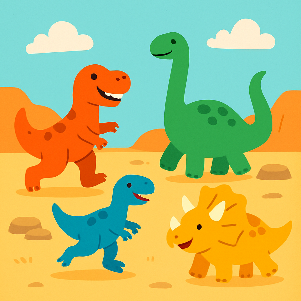 Dinosaur's Playtime Paint By Color