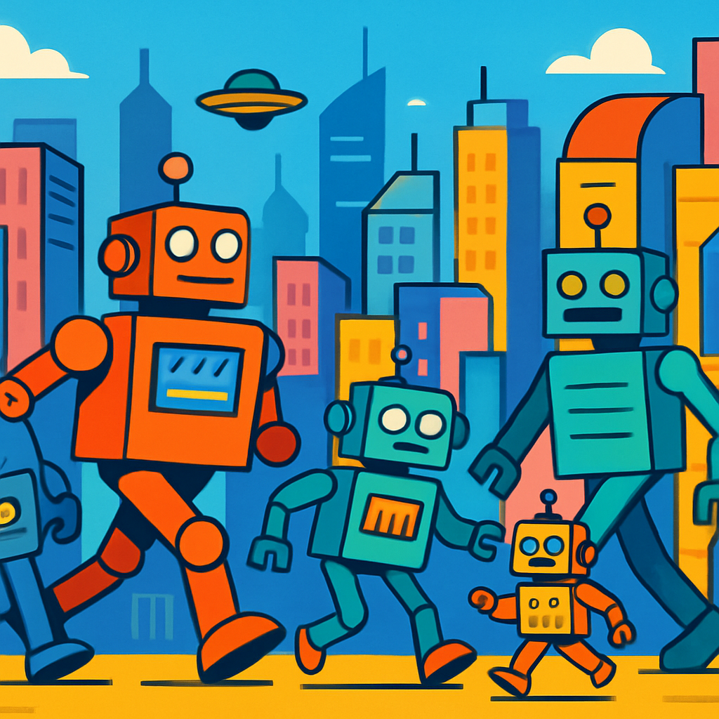 Robot City Metropolis Paint By Color