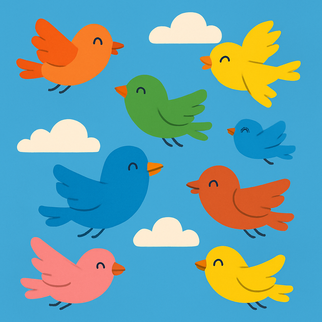 Gliding Birds Painting By Numbers Kit