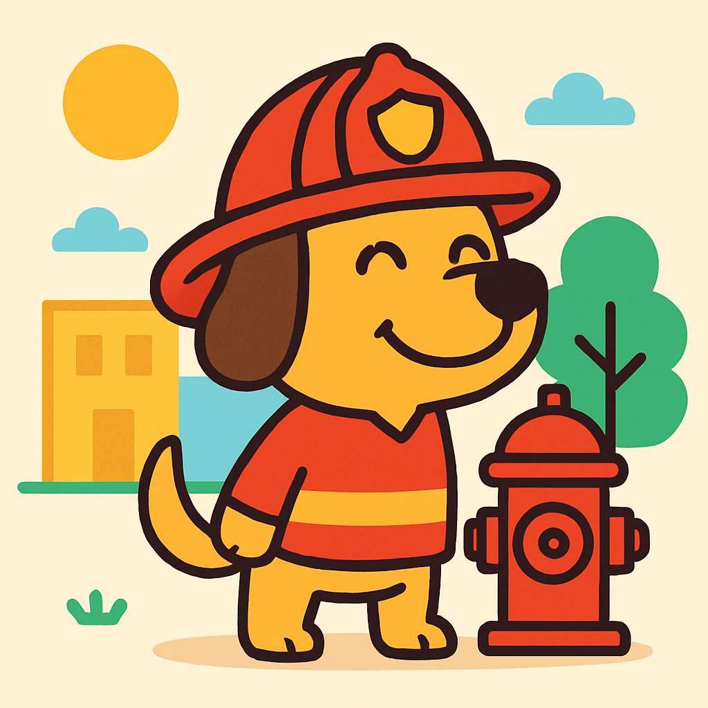 Firefighter Dog Painting Number Kit