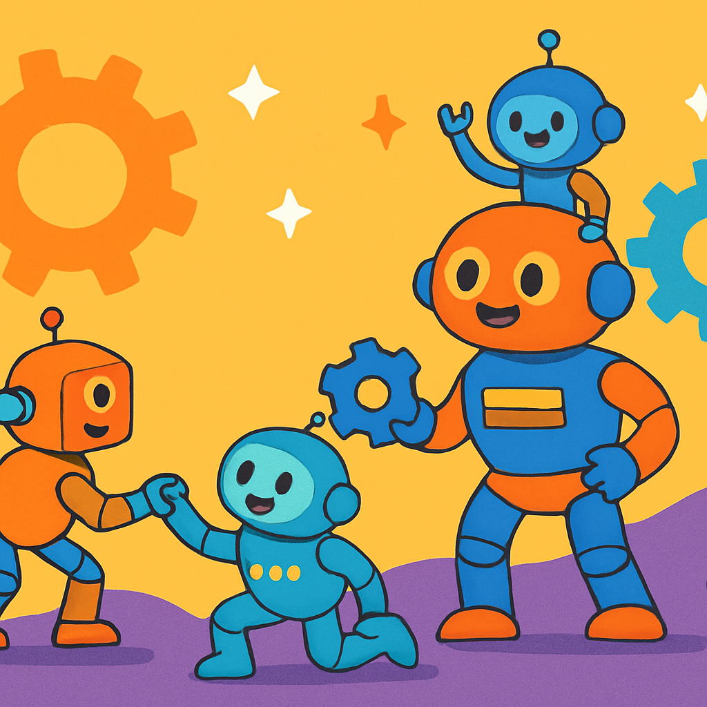 Playful Robot Rescue Paint By Numbers