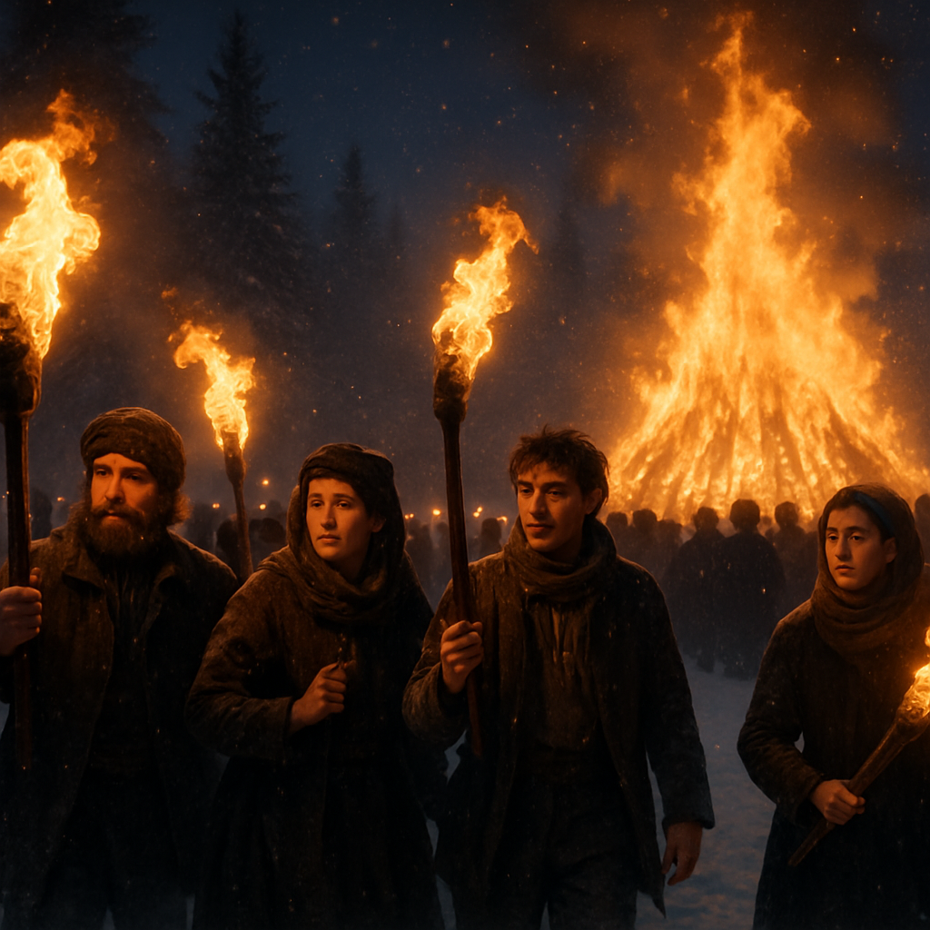 Nozawa Onsen Fire Festival Paint By Numbers